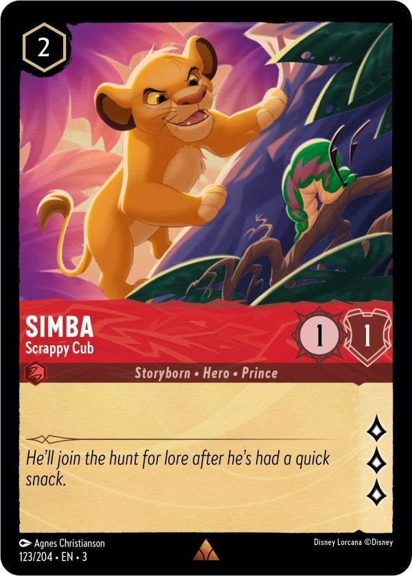 Image for Simba - Scrappy Cub (123/204) (3) - Disney Lorcana