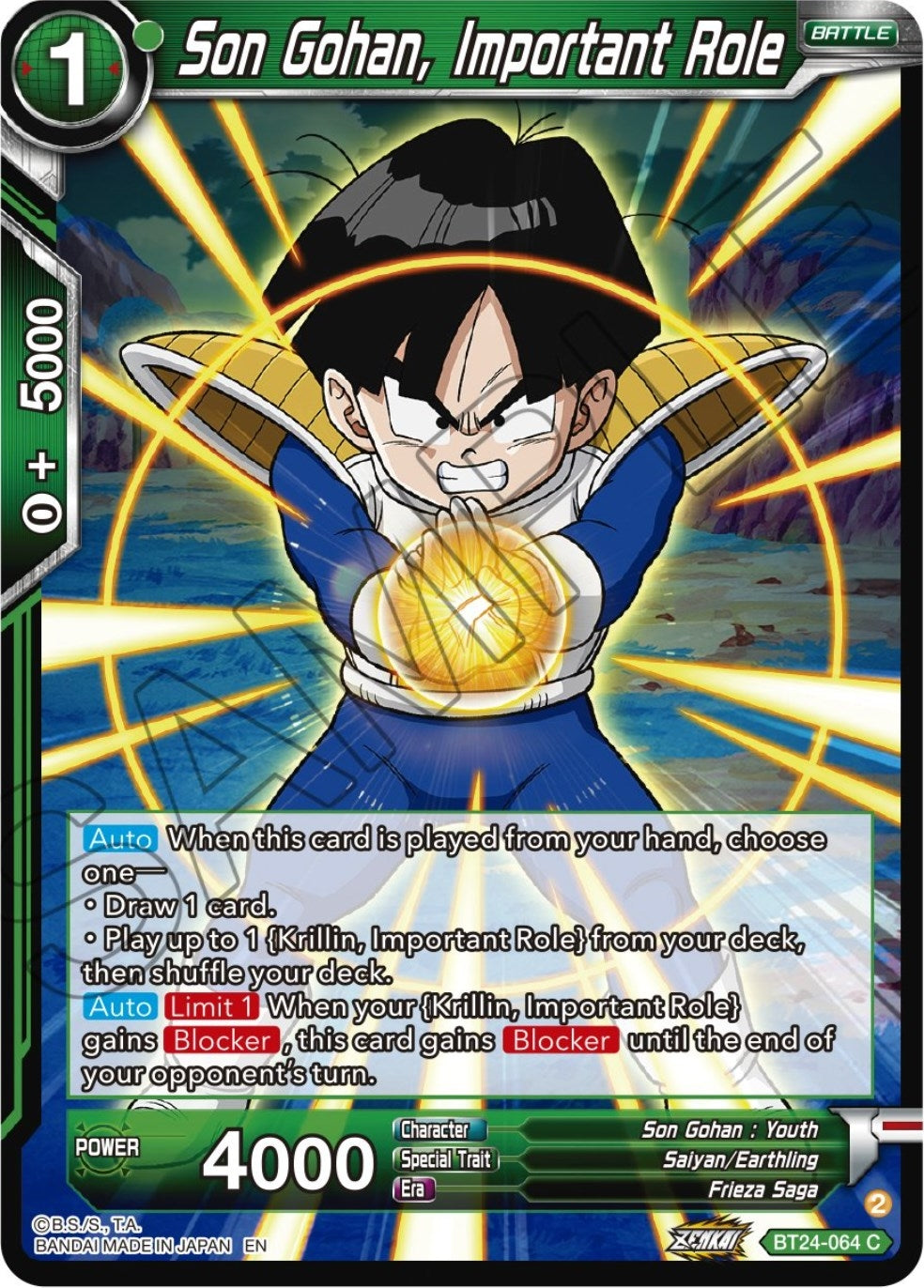 Image for Son Gohan, Important Role (BT24-064) (BT24) - Dragon Ball Super: Masters