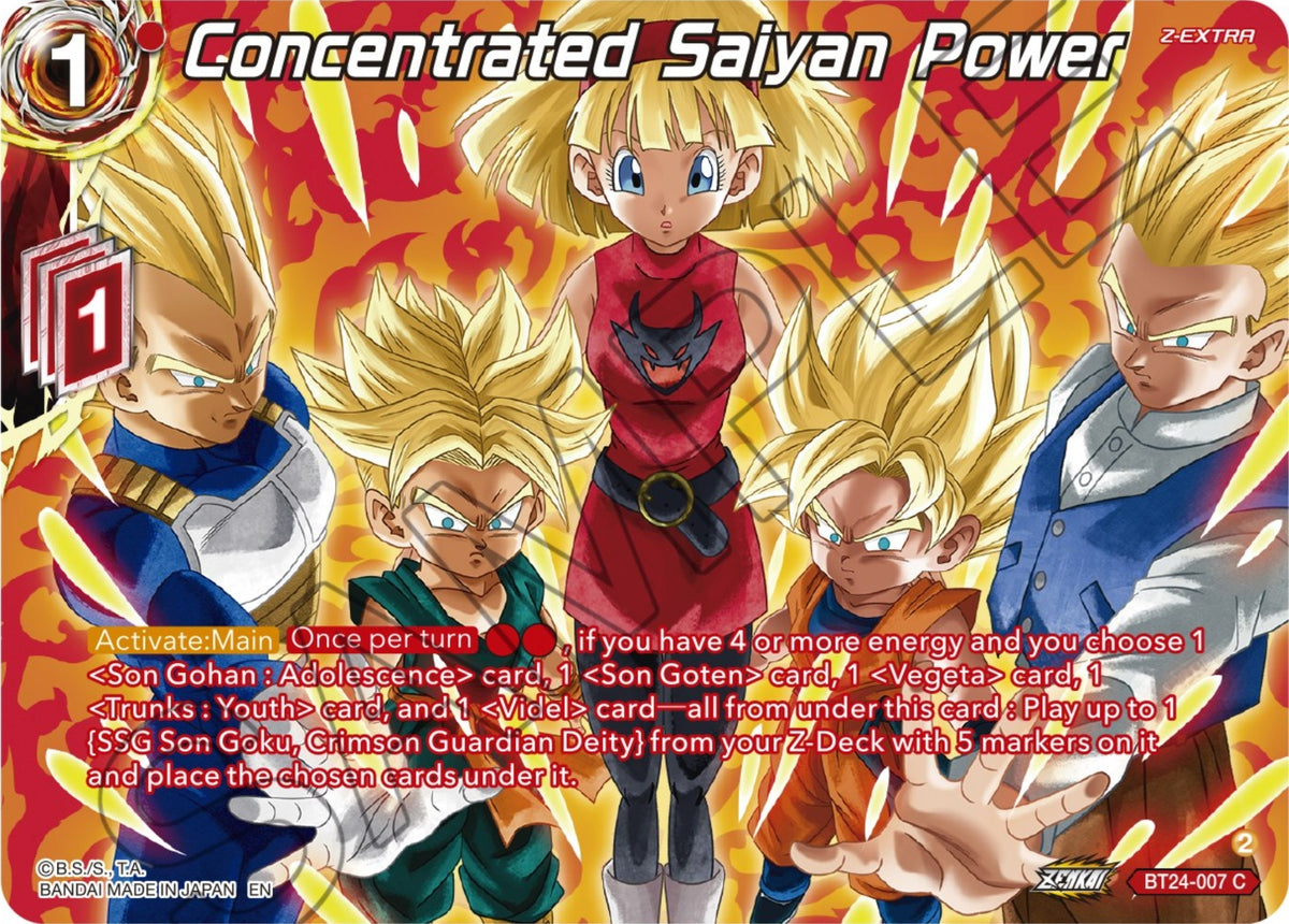 Image for Concentrated Saiyan Power (Collector Booster Silver) (BT24-007) (BT24) - Dragon Ball Super: Masters