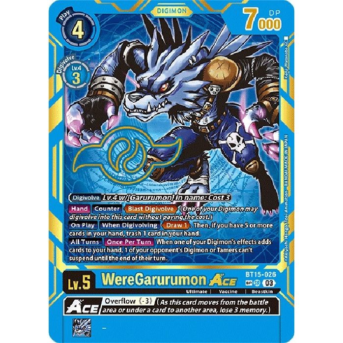 Image for WereGarurumon ACE (Special Rare) (BT15-026 SP) (BT15) - Digimon Card Game