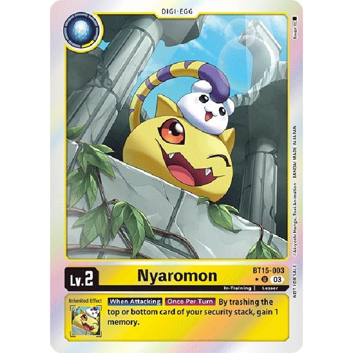 Image for Nyaromon (Exceed Apocalypse Box Promotion Pack) (BT15-003 U) (BT15) - Digimon Card Game