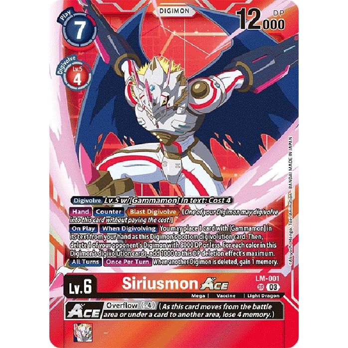Image for Siriusmon ACE (English Exclusive) (LM-001 SR) (BT15) - Digimon Card Game