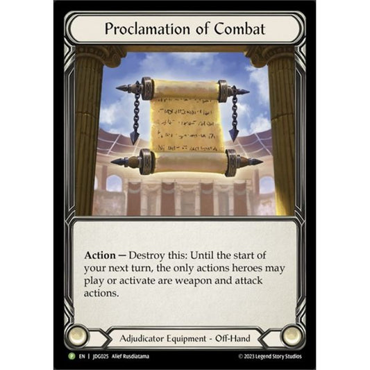 Image for Proclamation of Combat - JDG025 (JDG025) (PR) - Flesh and Blood TCG