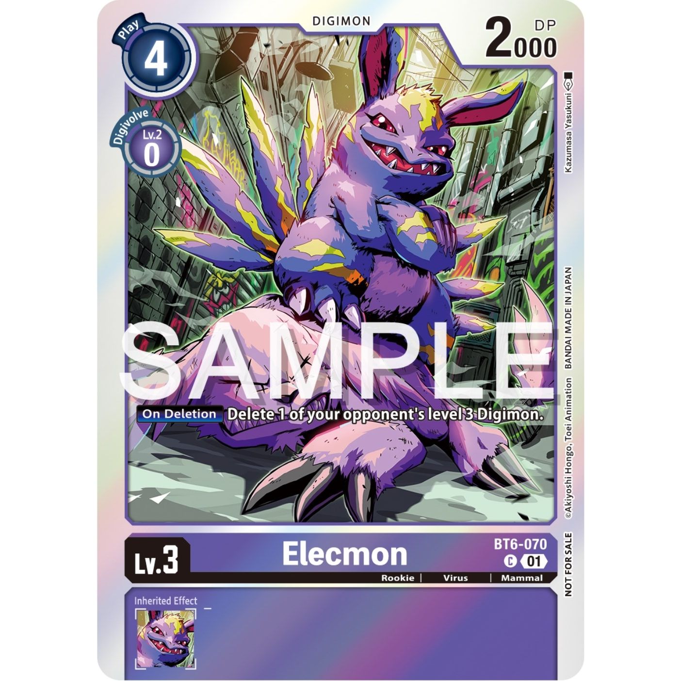 Image for Elecmon (Official Tournament Pack Vol.12) (BT6-070 C) (BT06) - Digimon Card Game