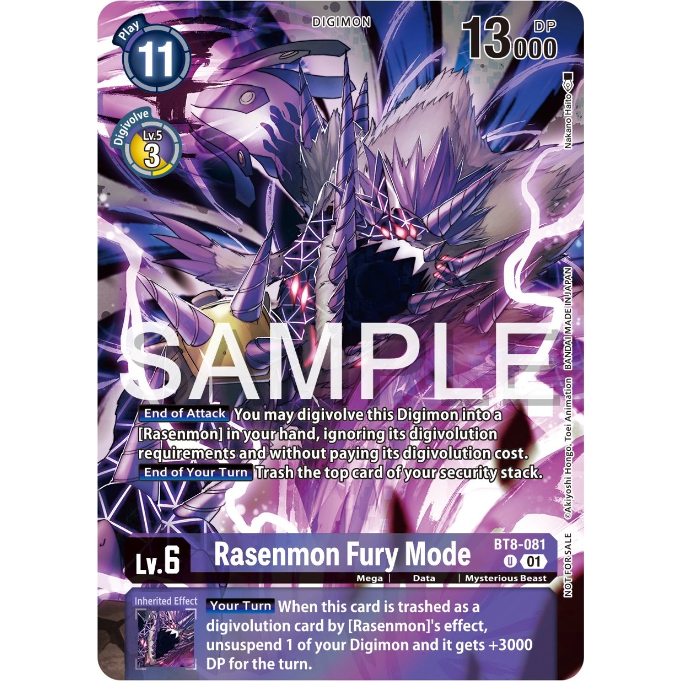 Image for Rasenmon Fury Mode (Official Tournament Pack Vol.12) (BT8-081 U) (BT08) - Digimon Card Game