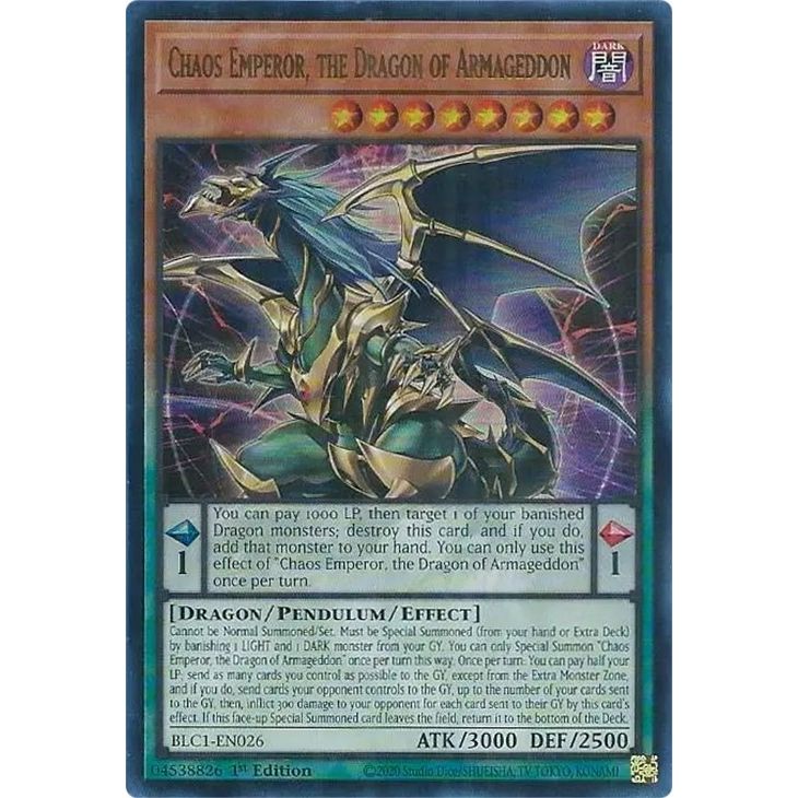 Image for Chaos Emperor, the Dragon of Armageddon (BLC1-EN026) (BLC1) - YuGiOh