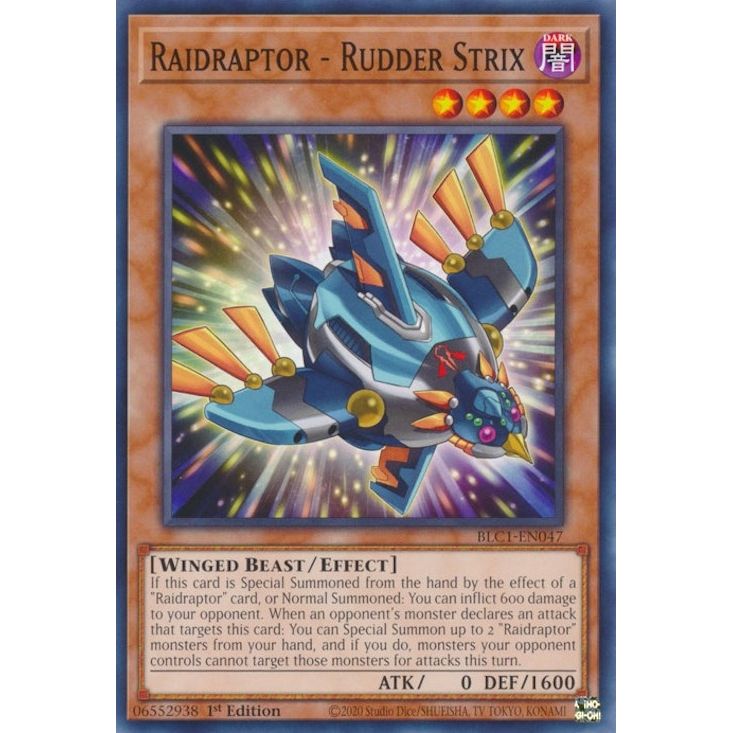 Image for Raidraptor - Rudder Strix (BLC1-EN047) (BLC1) - YuGiOh