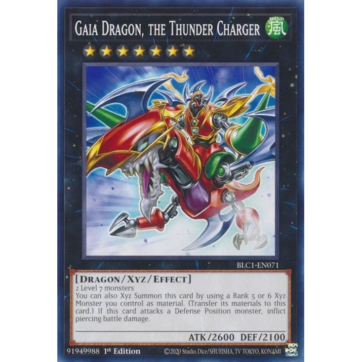 Image for Gaia Dragon, the Thunder Charger (BLC1-EN071) (BLC1) - YuGiOh