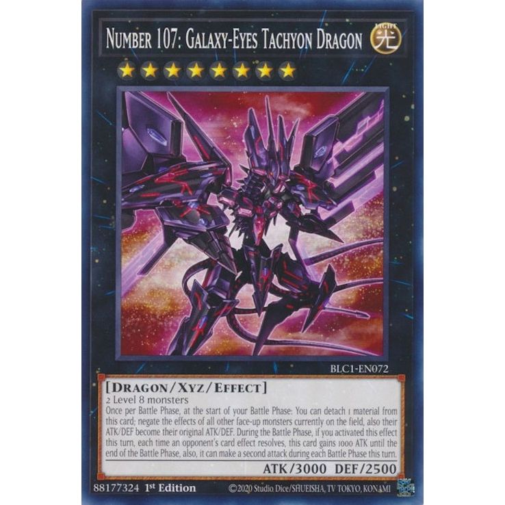 Image for Number 107: Galaxy-Eyes Tachyon Dragon (BLC1-EN072) (BLC1) - YuGiOh
