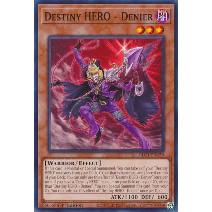 Image for Destiny HERO - Denier (BLC1-EN153) (BLC1) - YuGiOh