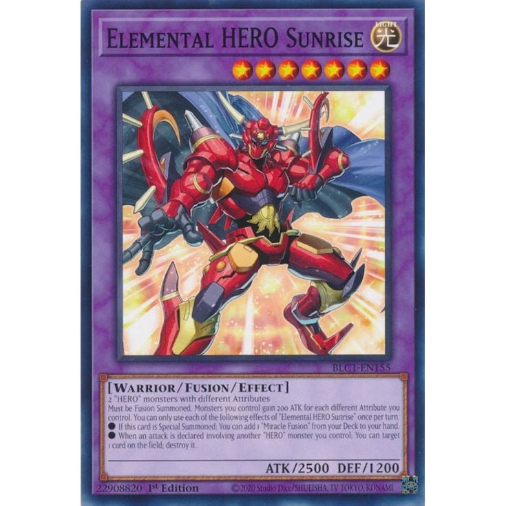 Image for Elemental HERO Sunrise (BLC1-EN155) (BLC1) - YuGiOh