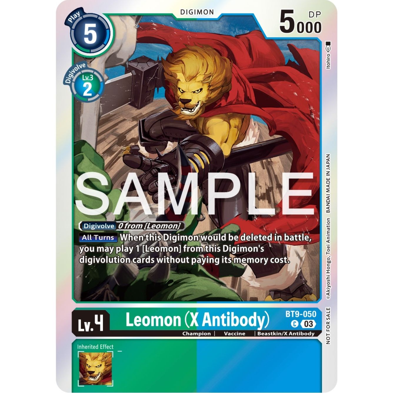 Image for Leomon (X Antibody) (Winner Pack -Exceed Apocalypse-) (BT9-050 C) (BT09) - Digimon Card Game