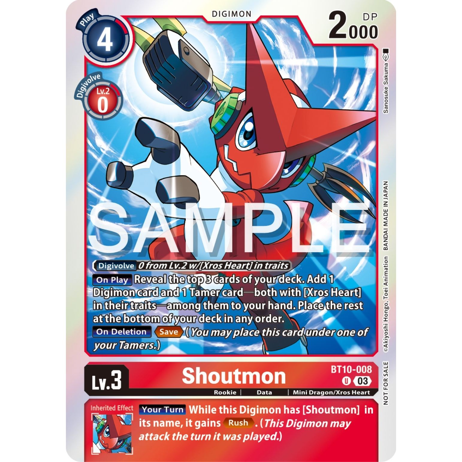 Image for Shoutmon (Winner Pack -Exceed Apocalypse-) (BT10-008 U) (BT10) - Digimon Card Game