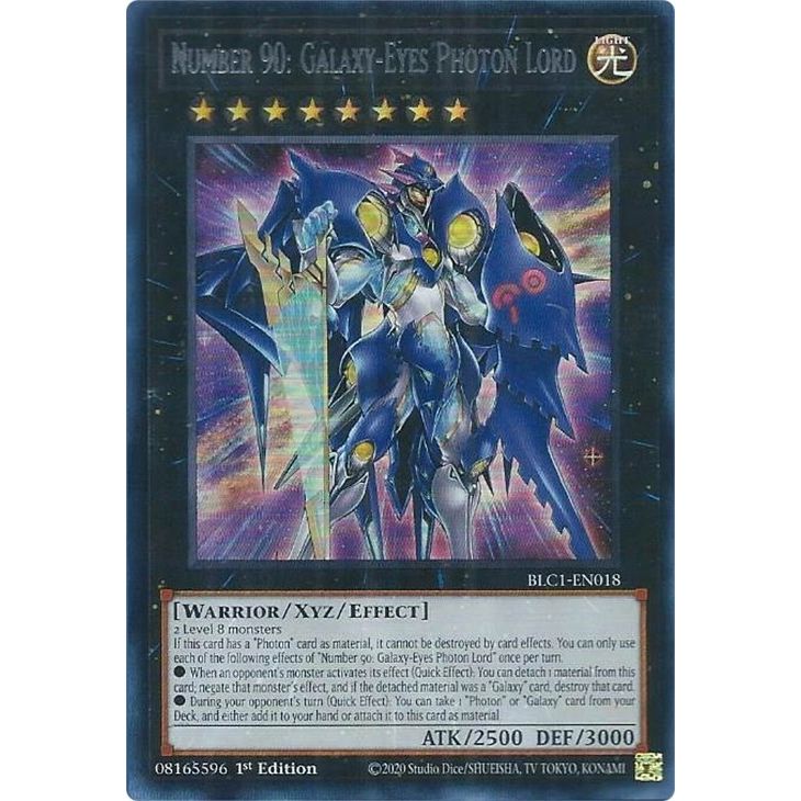 Image for Number 90: Galaxy-Eyes Photon Lord (Silver) (BLC1-EN018) (BLC1) - YuGiOh