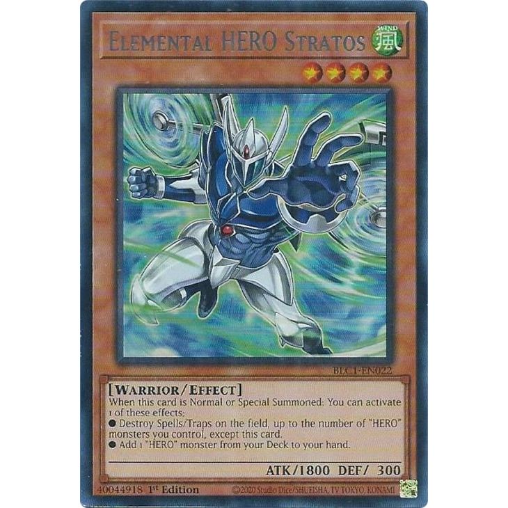 Image for Elemental HERO Stratos (Alternate Art) (Silver) (BLC1-EN022) (BLC1) - YuGiOh