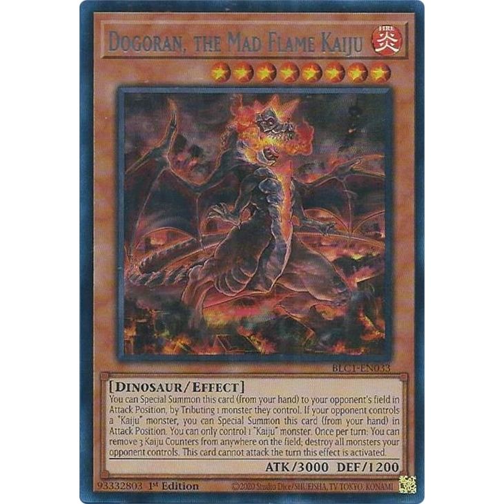 Image for Dogoran, the Mad Flame Kaiju (Silver) (BLC1-EN033) (BLC1) - YuGiOh