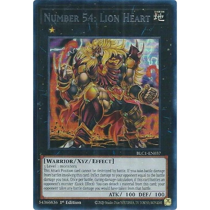 Image for Number 54: Lion Heart (Silver) (BLC1-EN037) (BLC1) - YuGiOh