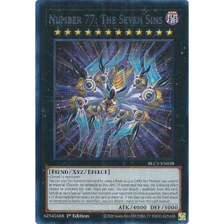 Image for Number 77: The Seven Sins (Silver) (BLC1-EN038) (BLC1) - YuGiOh