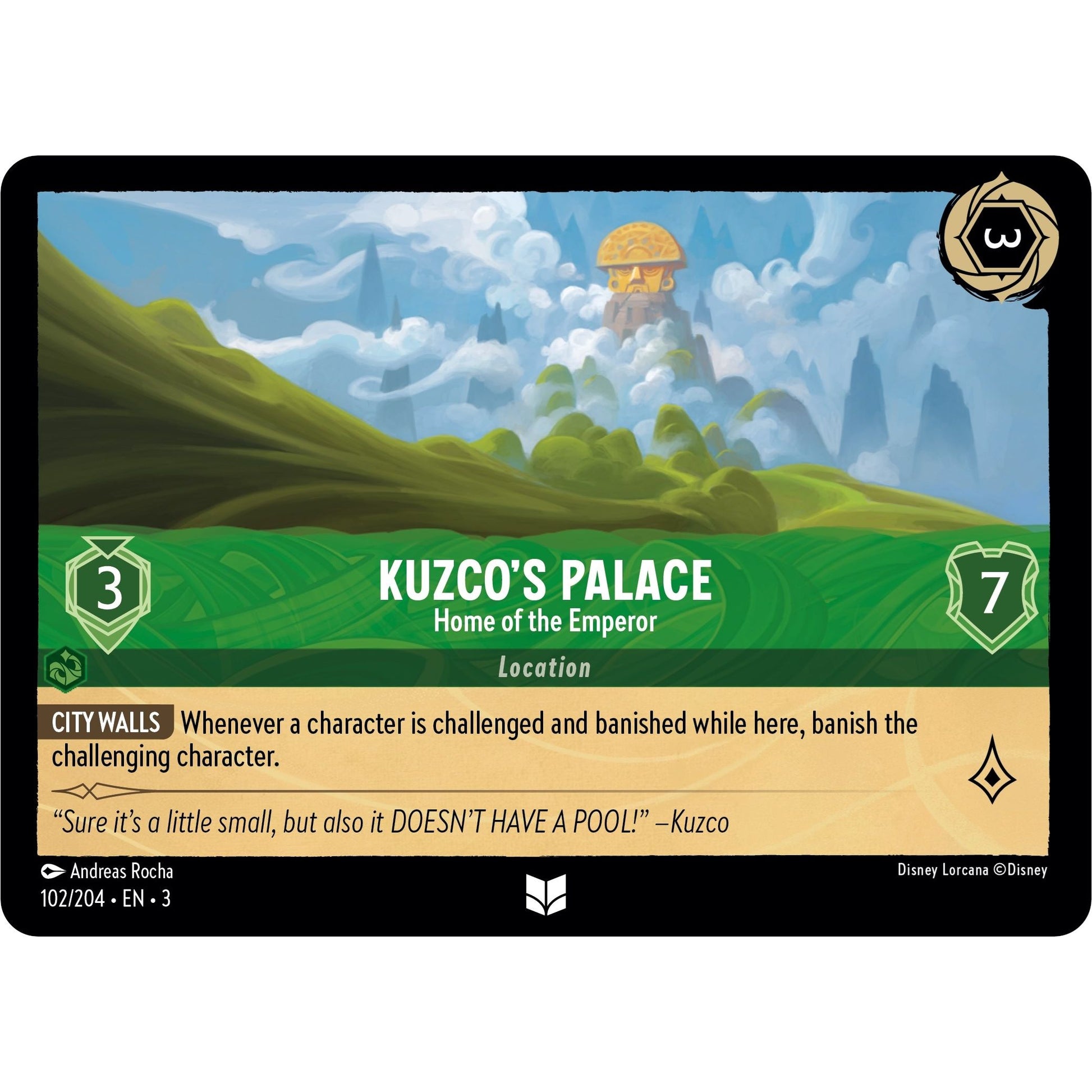Image for Kuzco's Palace - Home of the Emperor (102/204) (3) - Disney Lorcana