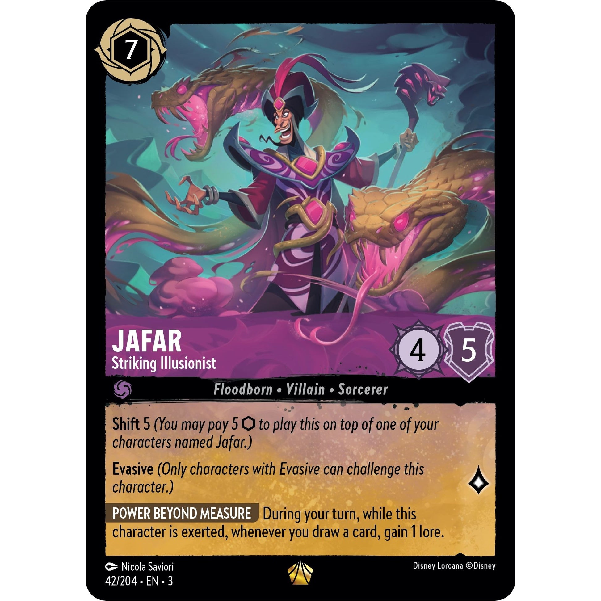 Image for Jafar - Striking Illusionist (42/204) (3) - Disney Lorcana