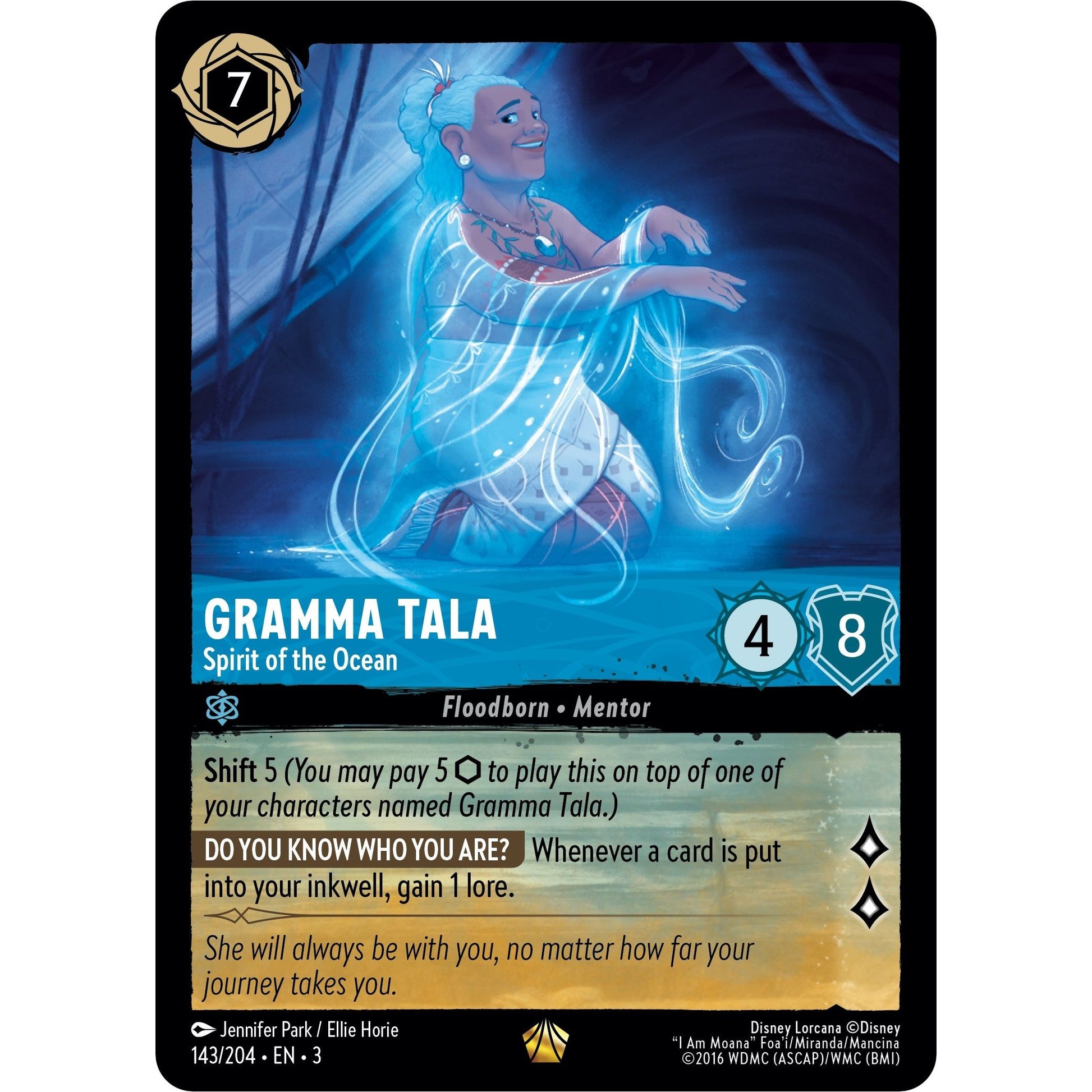 Image for Gramma Tala - Spirit of the Ocean (143/204) (3) - Disney Lorcana