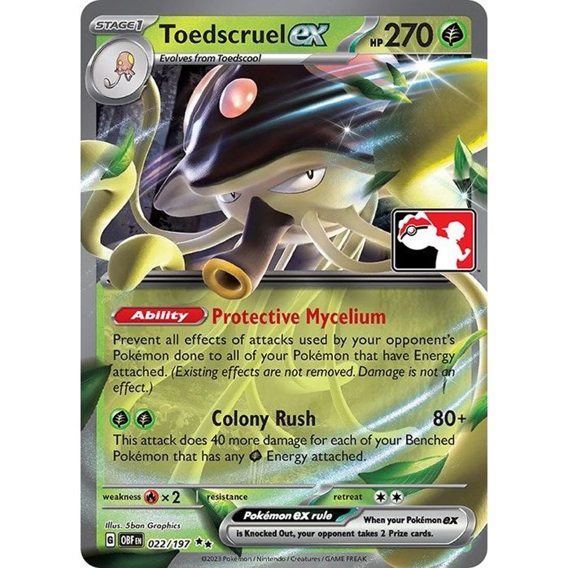 Image for Toedscruel ex (022/197) - Pokemon