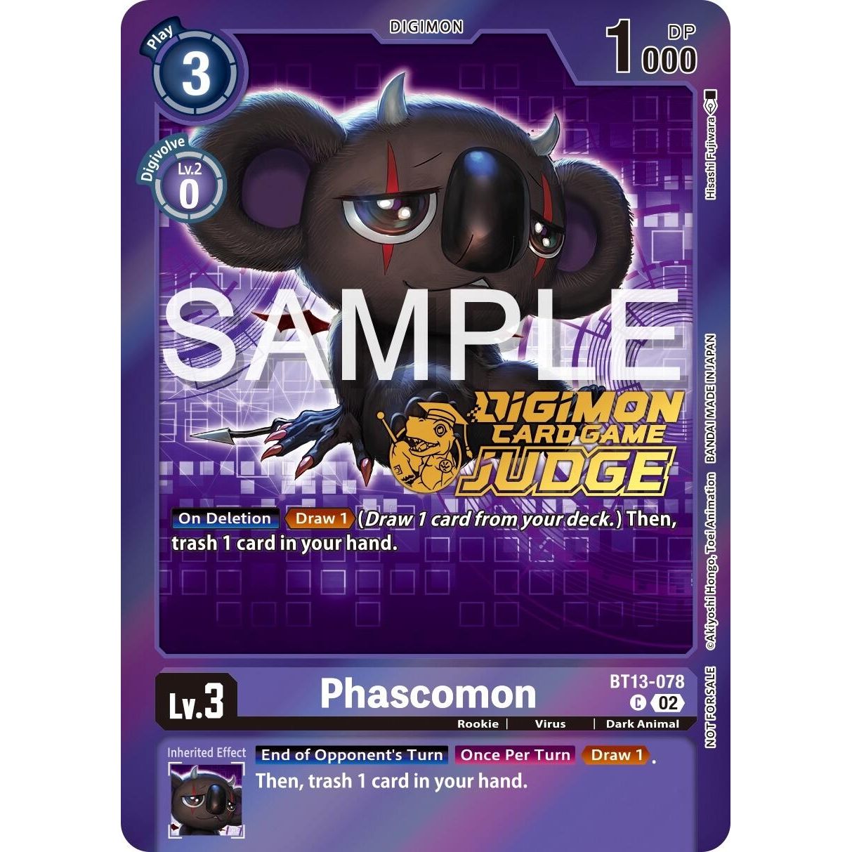 Image for Phascomon (Judge Pack 5) (BT13-078 C) (BT13) - Digimon Card Game