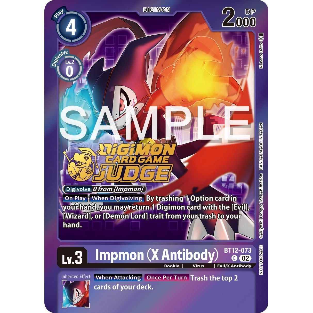 Image for Impmon (X Antibody) (Judge Pack 5) (BT12-073 C) (BT12) - Digimon Card Game