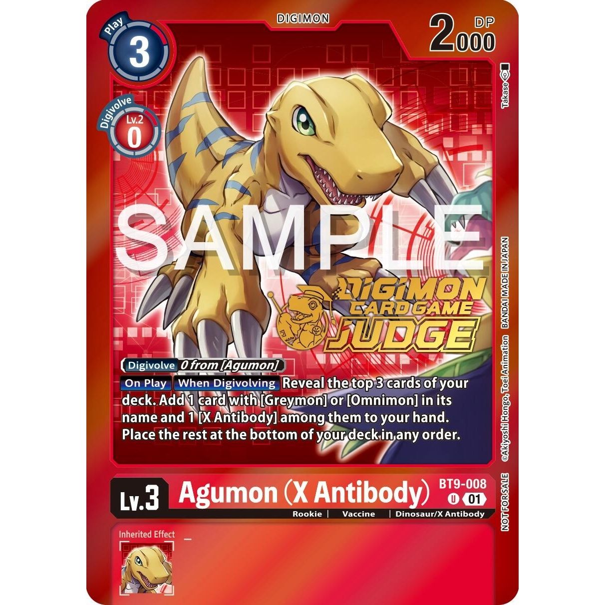 Image for Agumon (X Antibody) (Judge Pack 5) (BT9-008 U) (BT09) - Digimon Card Game