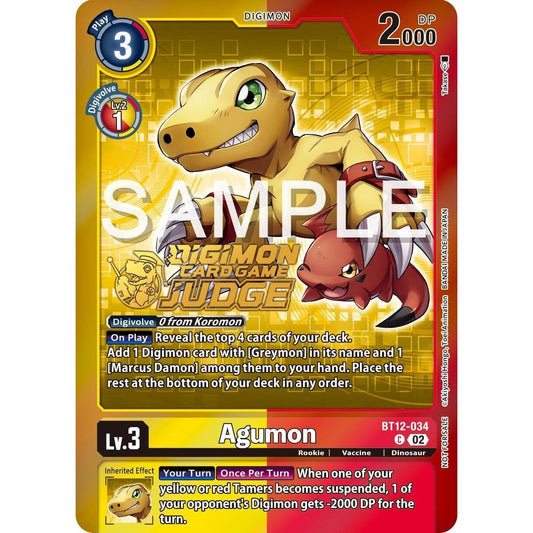 Image for Agumon - BT12-034 (Judge Pack 5) (BT12-034 C) (BT12) - Digimon Card Game