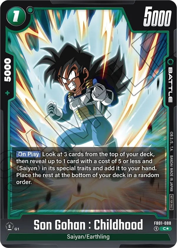 Image for Son Gohan : Childhood - FB01-088 (Tournament Pack 01) (FB01-088) (DBSFW_TPR) - Dragon Ball Super: Fusion World