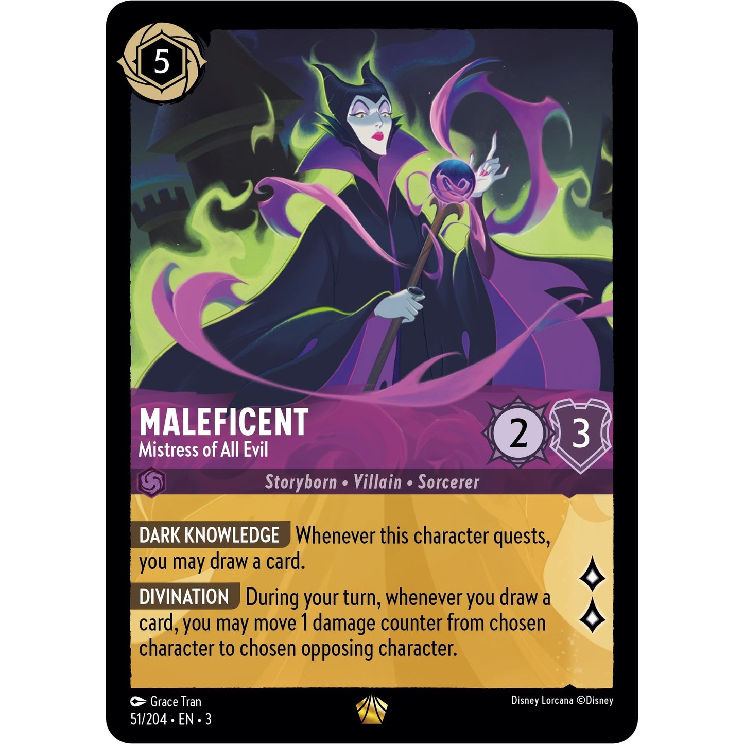 Image for Maleficent - Mistress of All Evil (51/204) (3) - Disney Lorcana