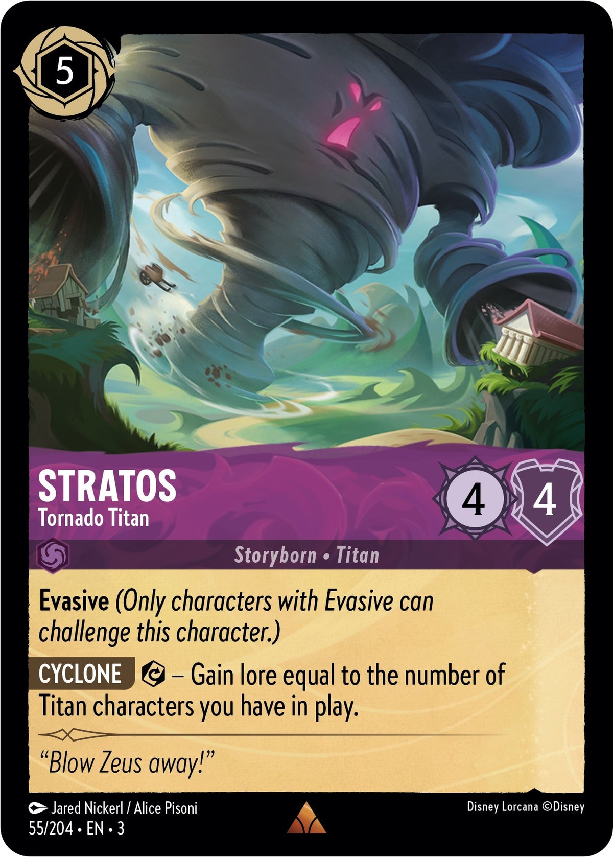 Image for Stratos - Tornado Titan (55/204) (3) - Disney Lorcana