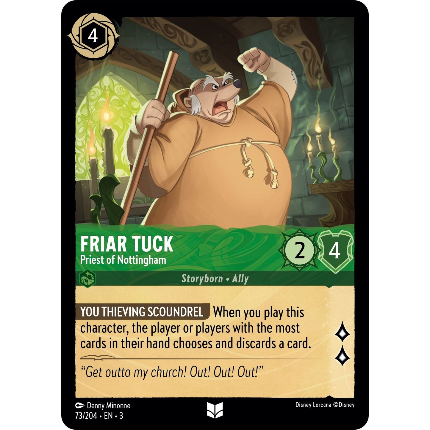 Image for Friar Tuck - Priest of Nottingham (73/204) (3) - Disney Lorcana