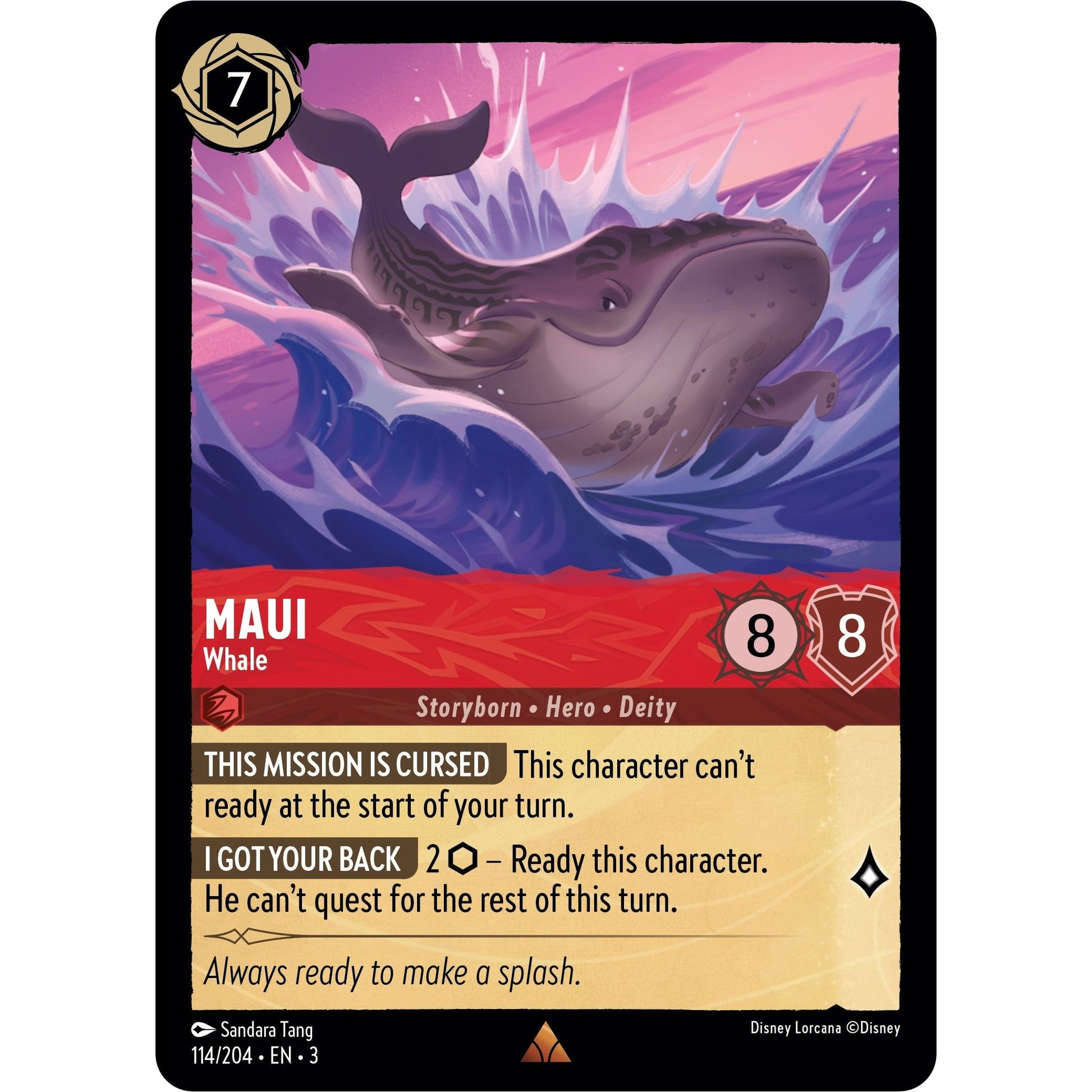 Image for Maui - Whale (114/204) (3) - Disney Lorcana