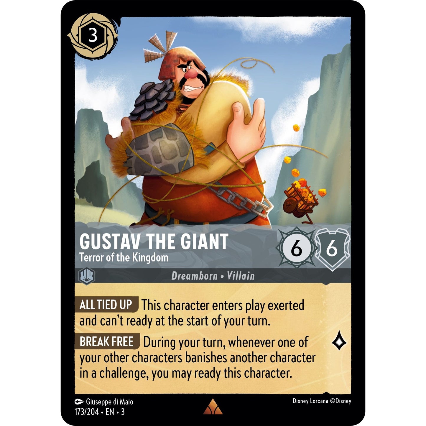 Image for Gustav the Giant - Terror of the Kingdom (173/204) (3) - Disney Lorcana