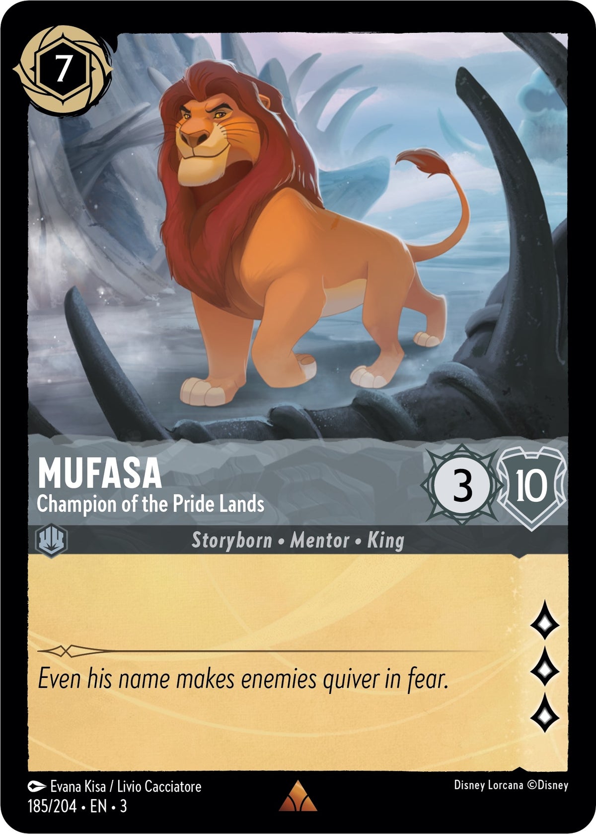 Image for Mufasa - Champion of the Pride Lands (185/204) (3) - Disney Lorcana