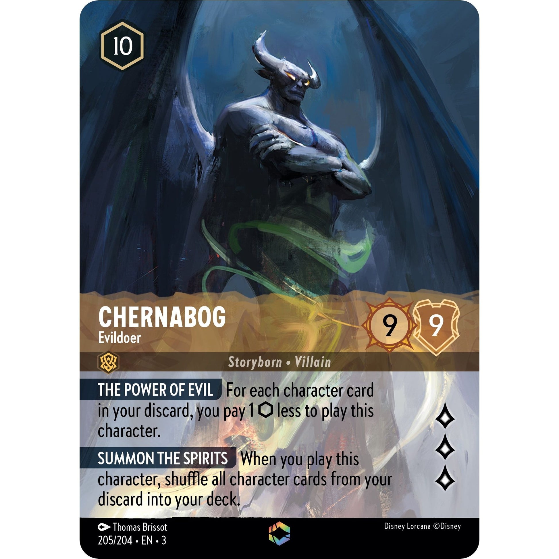 Image for Chernabog - Evildoer (Enchanted) (205/204) (3) - Disney Lorcana