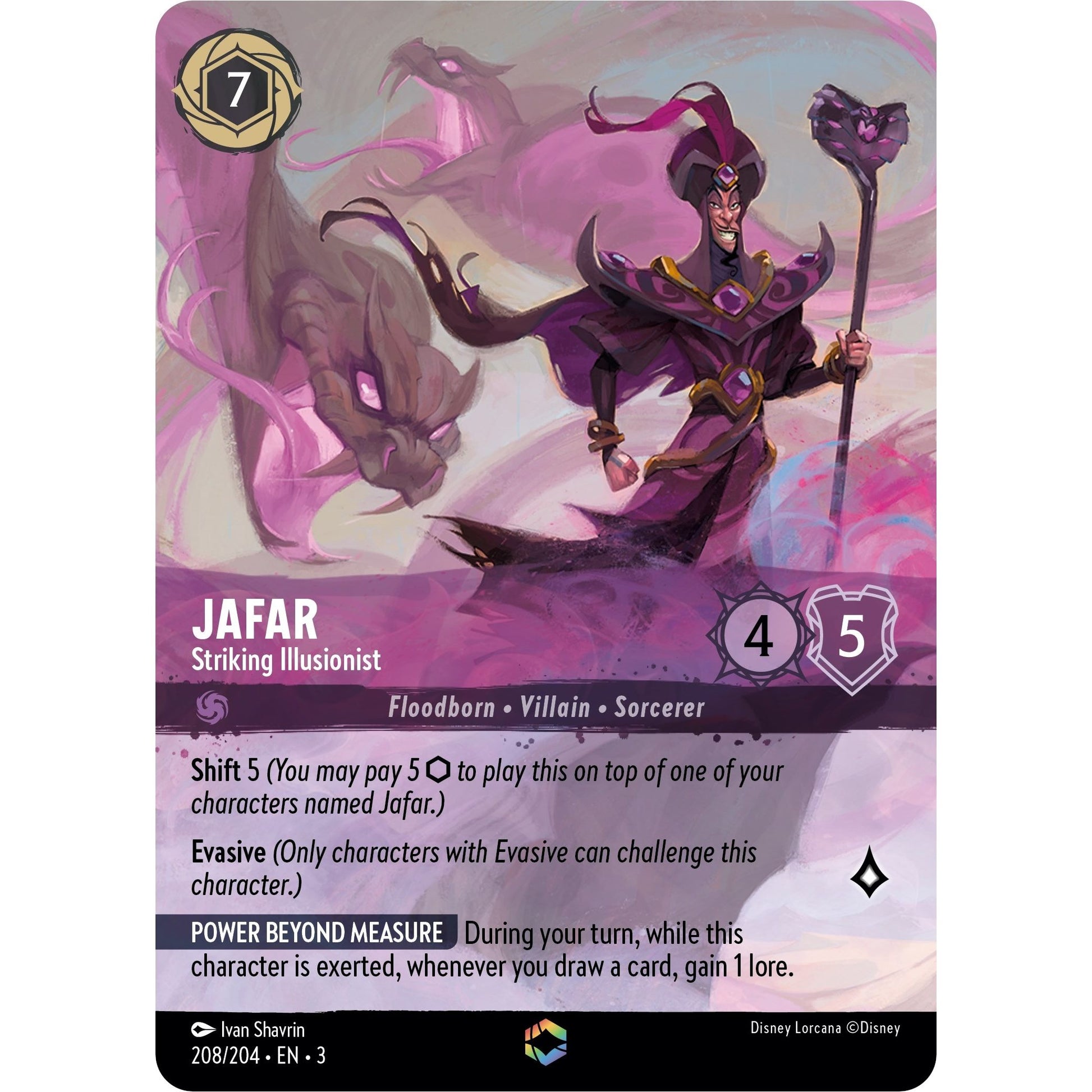 Image for Jafar - Striking Illusionist (Enchanted) (208/204) (3) - Disney Lorcana
