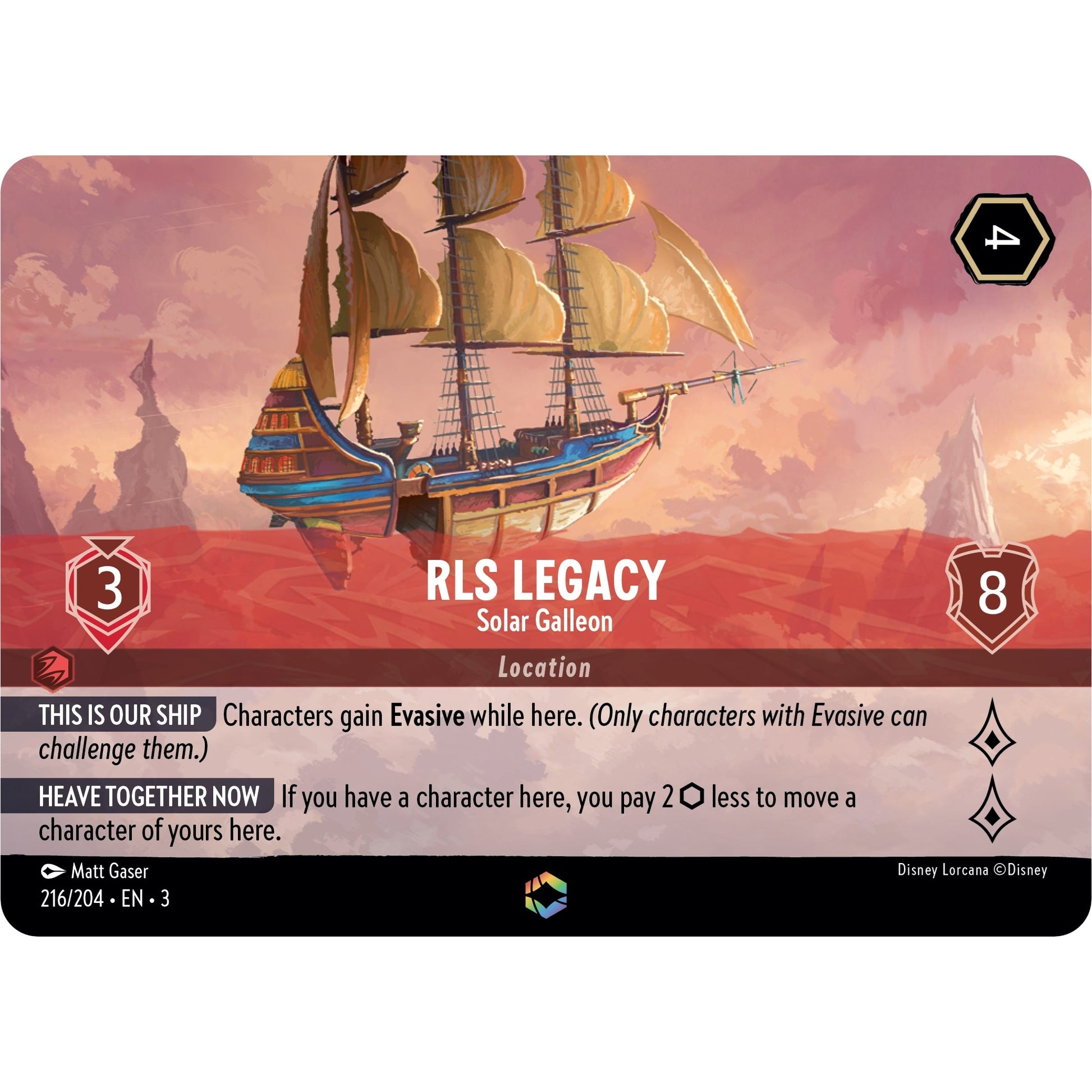Image for RLS Legacy - Solar Galleon (Enchanted) (216/204) (3) - Disney Lorcana
