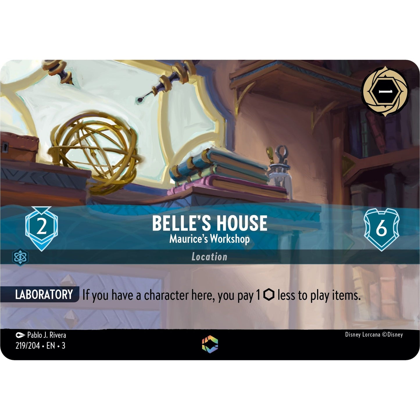 Image for Belle's House - Maurice's Workshop (Enchanted) (219/204) (3) - Disney Lorcana