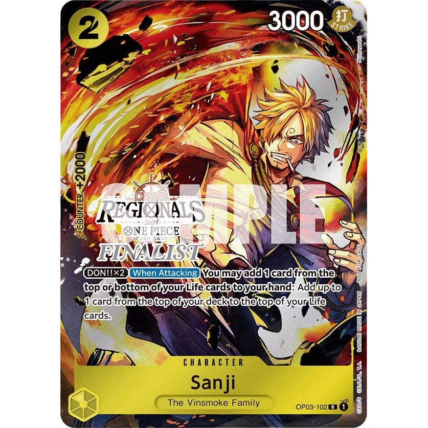 Image for Sanji (Online Regional 2024) [Finalist] (OP03-102) (OP-PR) - One Piece Card Game