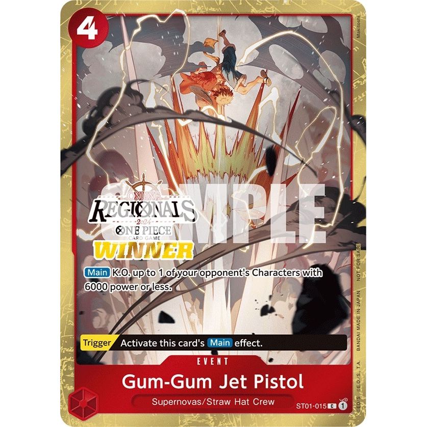 Image for Gum-Gum Jet Pistol (Online Regional 2024) [Winner] (ST01-015) (OP-PR) - One Piece Card Game