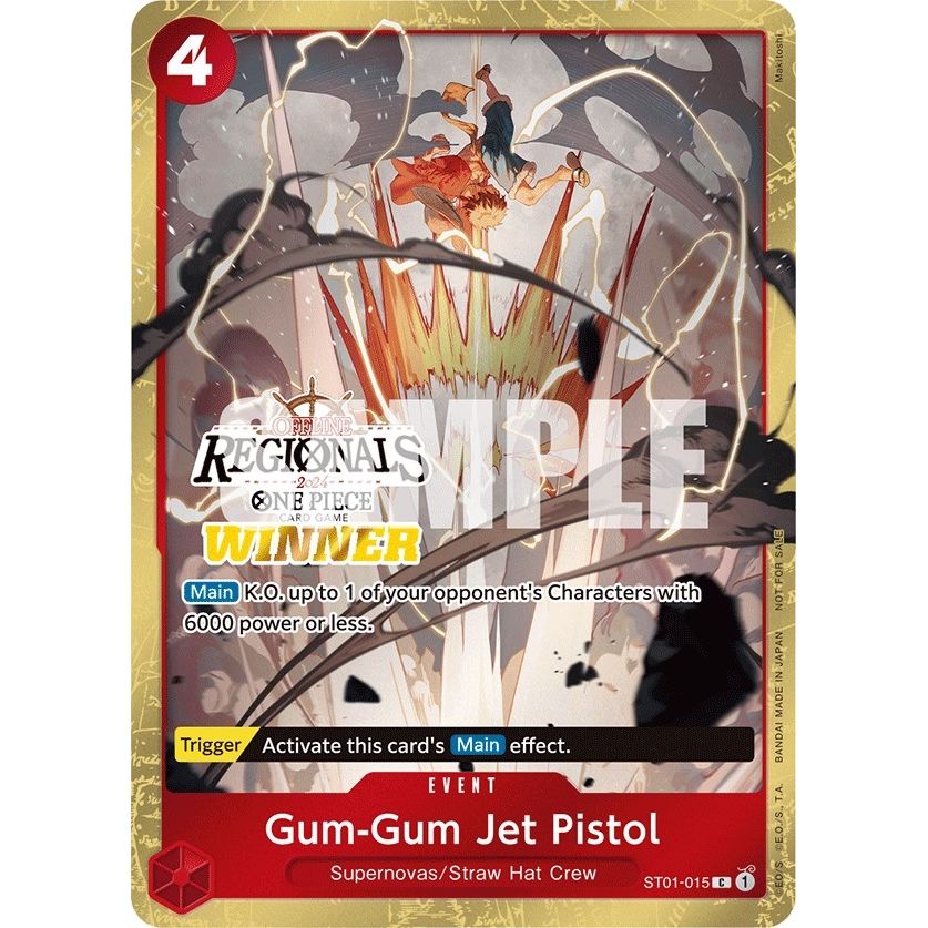 Image for Gum-Gum Jet Pistol (Offline Regional 2024) [Winner] (ST01-015) (OP-PR) - One Piece Card Game
