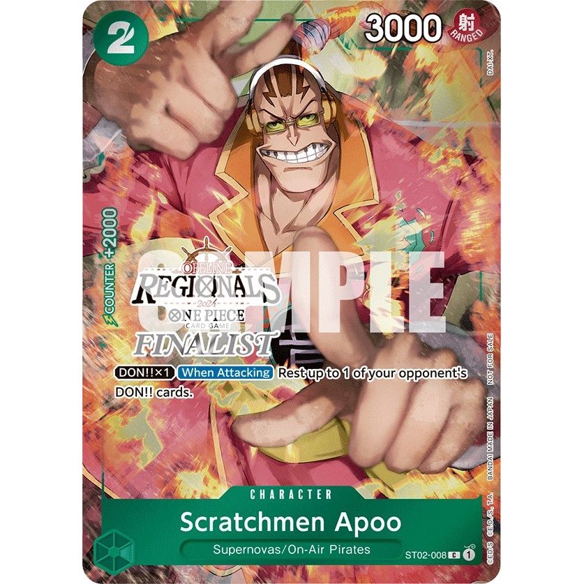 Image for Scratchmen Apoo (Offline Regional 2024) [Finalist] (ST02-008) (OP-PR) - One Piece Card Game