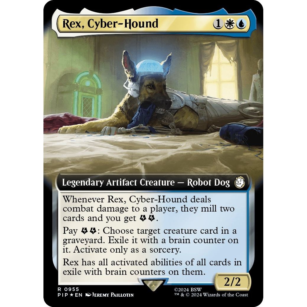 Image for Rex, Cyber-Hound (Extended Art) (Surge Foil) (955) (PIP) - Magic: The Gathering