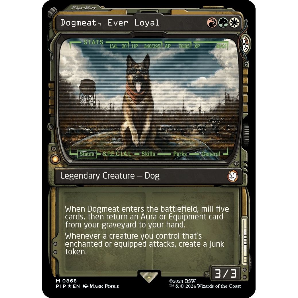 Image for Dogmeat, Ever Loyal (Showcase) (Surge Foil) (868) (PIP) - Magic: The Gathering