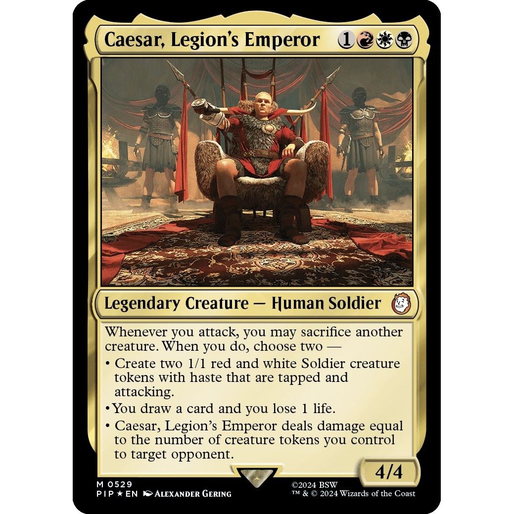 Image for Caesar, Legion's Emperor (Surge Foil) (529) (PIP) - Magic: The Gathering