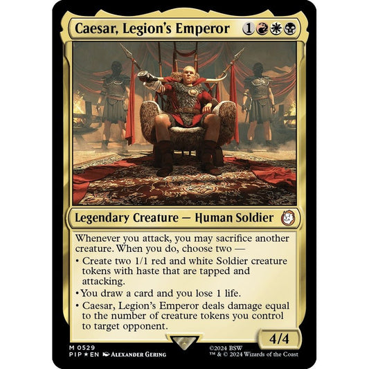 Image for Caesar, Legion's Emperor (Surge Foil) (529) (PIP) - Magic: The Gathering
