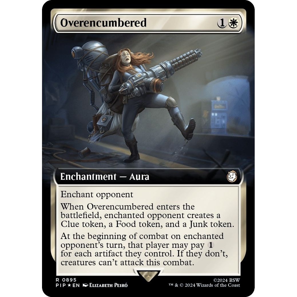 Image for Overencumbered (Extended Art) (Surge Foil) (895) (PIP) - Magic: The Gathering